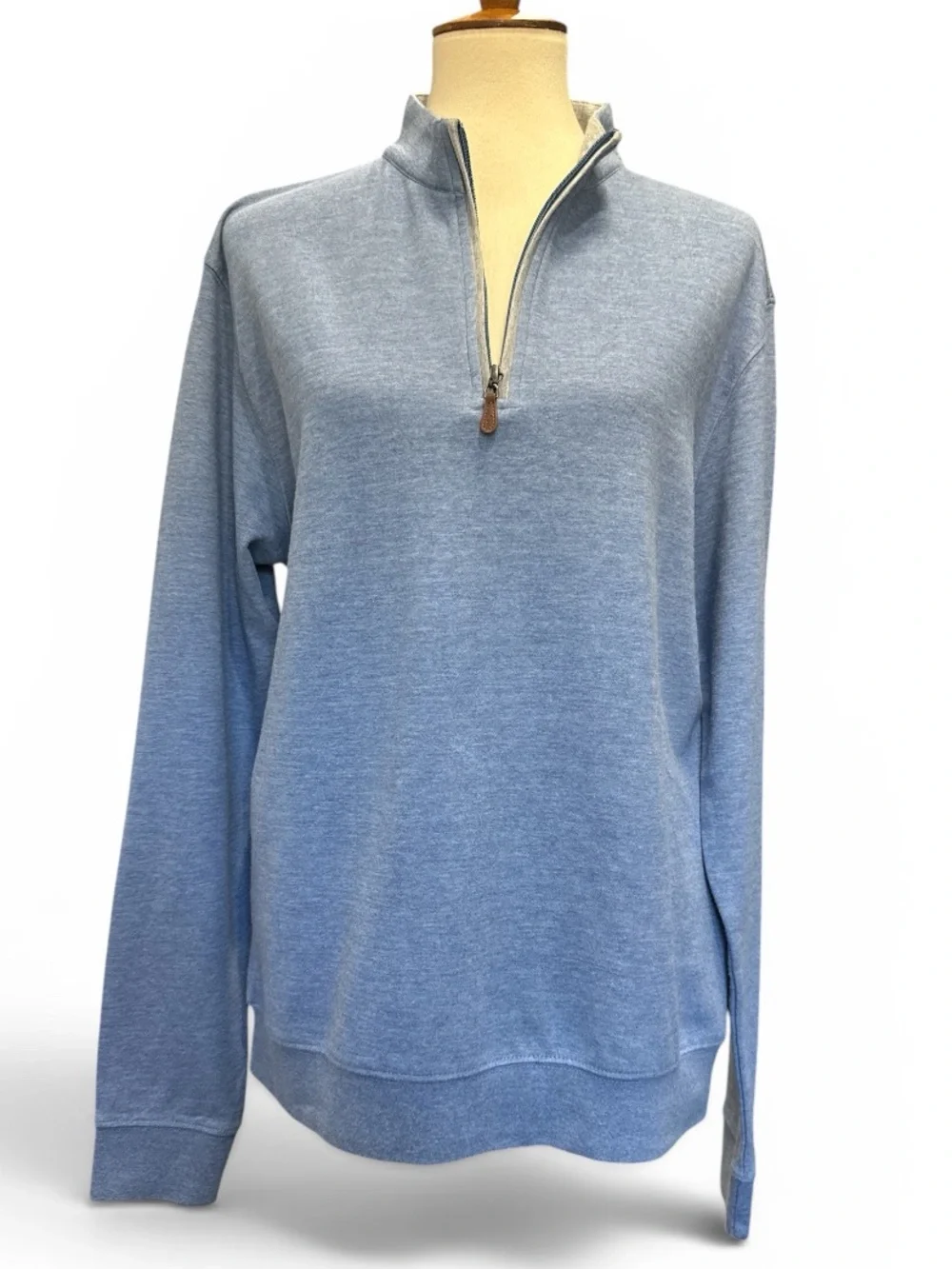 johnnie-O Heathered Sky Blue Quarter-Zip Pullover #560